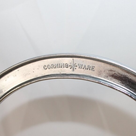 VTG CORNINGWARE METAL SERVING TRIVETS CASSEROLE CRADLE SET 2 P-11-M-1 & P-10-M-1 - Picture 9 of 11